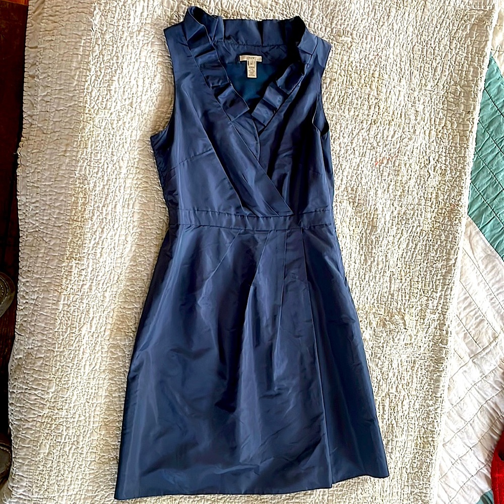 J Crew Formal Blue Silk Dress
